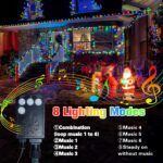 NEXVIN 20M LED Lichterkette 200er mit Bewegungssensor & Weihnachtsmusik – Strombetrieben – Bild 2