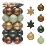 Valery Madelyn Weihnachtskugeln 35er Set 5cm – Bruchsichere Christbaumkugeln Kupfergold & Bronze