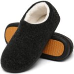 Mishansha Herren-Hausschuhe Gr. 39-48 mit Memory Foam – Warme Winterpantoffeln rutschfest