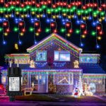 Buudala Eisregen Lichterkette 6,4m IP65 – 200 LEDs mit 8 Modi & Timer für Außen