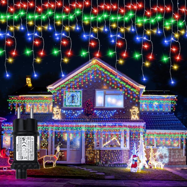 Buudala Eisregen Lichterkette 6,4m IP65 – 200 LEDs mit 8 Modi & Timer für Außen