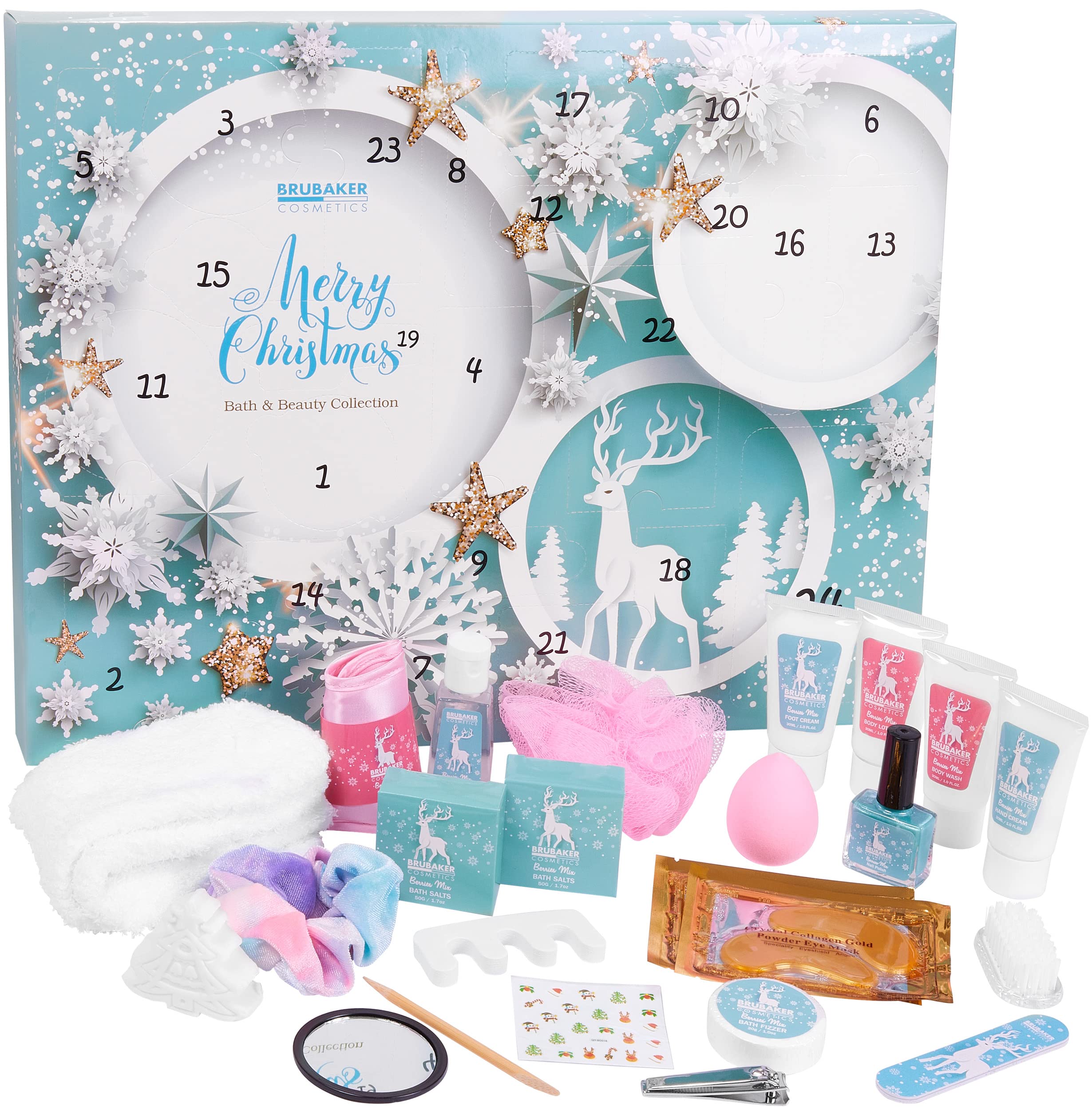 BRUBAKER Cosmetics Beauty Adventskalender 2026 Mint – 24 Premium Wellness Produkte für Frauen