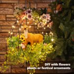 Joomer LED Leuchtkugeln 2er Set (33cm & 28cm) – Warmweisse Weihnachtsbeleuchtung mit Timer – Bild 2