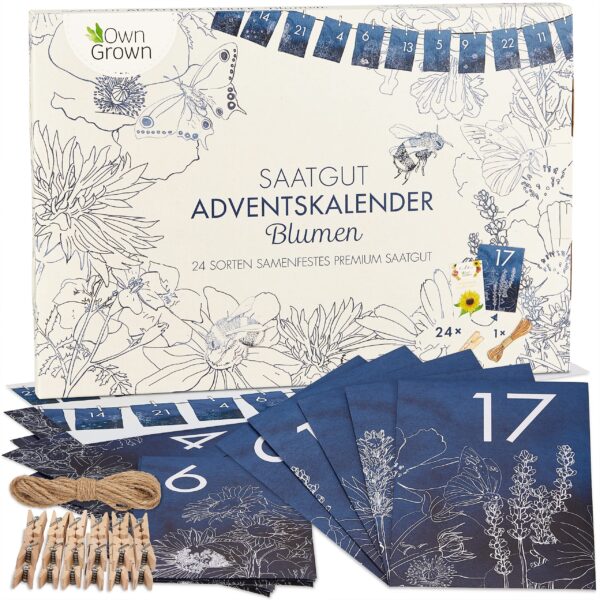 Saatgut Adventskalender 2026 – 24 Blumensamen zum Selbermachen von OwnGrown