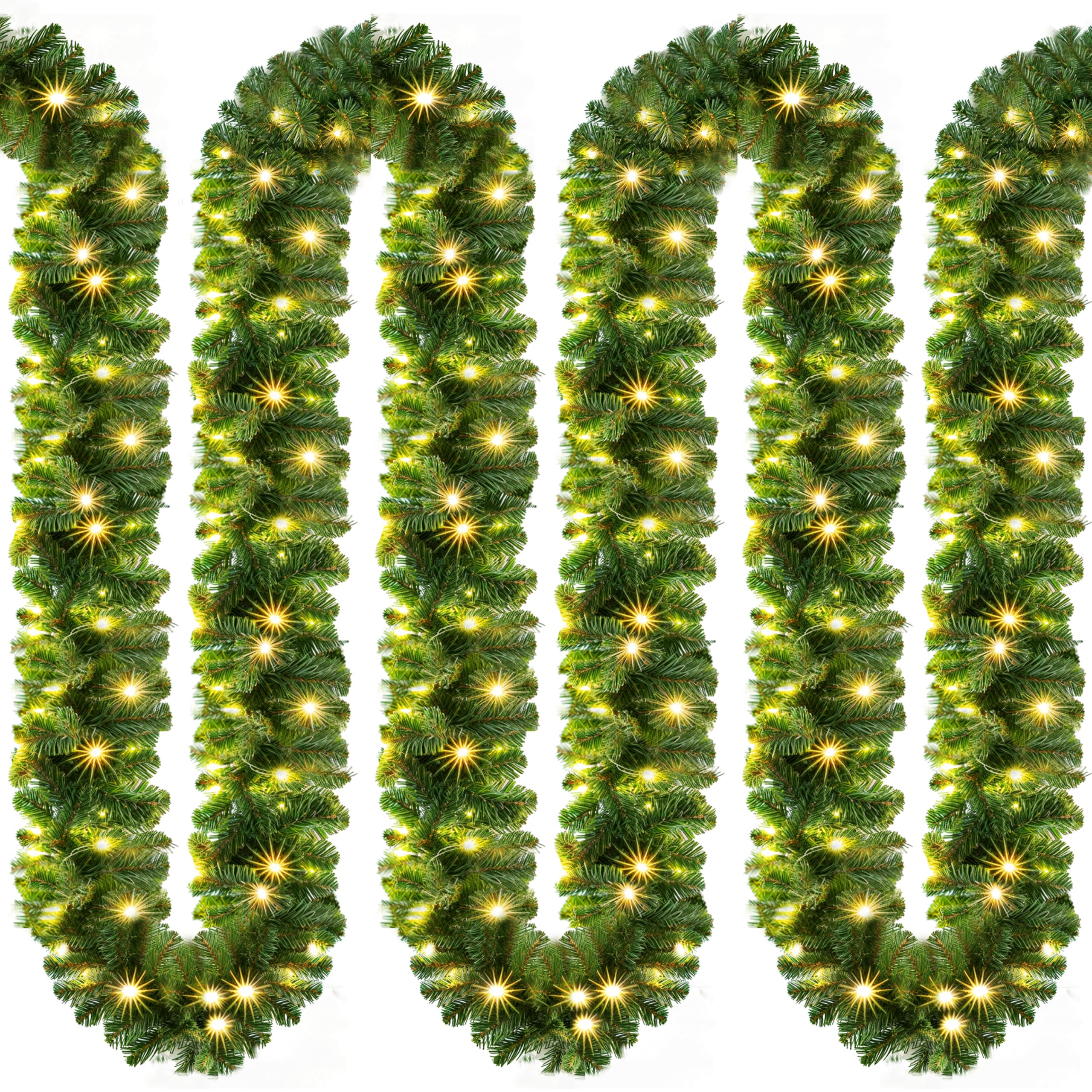 A1YwK2hJ-L._SY2560_-1.jpg CASARIA 5m LED Weihnachtsgirlande mit 100 warmweissen LEDs – Kunsttanne für Innen & Außen – Bild 1
