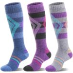 Welwoos Merino Skisocken – Thermische Wintersocken mit Kompression für Damen & Herren (3 Paare)